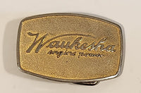 Waukesha Engine Power Small Gold Tone Metal Belt Buckle