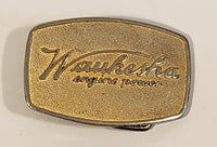 Waukesha Engine Power Small Gold Tone Metal Belt Buckle