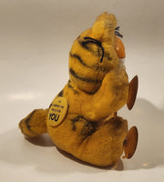 1978, 1981 Dakin Paws Garfield 'I'm Climbing Walls For You' 6 1/2" Tall Toy Plush Stuffed Character with Suction Cup Hanging