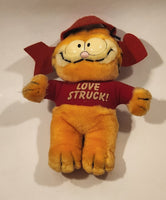 1978, 1981 Dakin Paws Garfield 'Love Struck!' 8 1/2" Tall Toy Plush Stuffed Character with Suction Cup Hanging