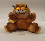 1978, 1981 Dakin Paws Garfield 6 1/2" Tall Toy Plush Stuffed Character with Suction Cup Hanging