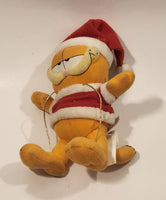 1978, 1981 Russell Stover Paws Garfield Christmas Santa Claus 9" Tall Toy Plush Stuffed Character