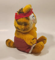 1978, 1981 Fun Farm Paws Garfield Gym Clothes 10" Tall Toy Plush Stuffed Character