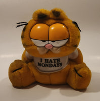 1978, 1981 Dakin Paws Garfield 'I Hate Mondays' 8" Tall Toy Plush Stuffed Character