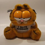 1978, 1981 Dakin Paws Garfield 'I Hate Mondays' 8" Tall Toy Plush Stuffed Character