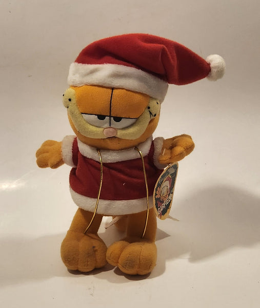 1978, 1981 Russell Stover Paws Garfield Christmas Santa Claus 9" Tall Toy Plush Stuffed Character With Tag