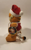 1978, 1981 Russell Stover Paws Garfield Christmas Santa Claus 9" Tall Toy Plush Stuffed Character With Tag