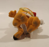 1978, 1981 Russell Stover Paws Garfield Christmas Santa Claus 9" Tall Toy Plush Stuffed Character With Tag