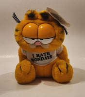 1978, 1981 Dakin Paws Garfield 'I Hate Mondays' 8" Tall Toy Plush Stuffed Character with Tag