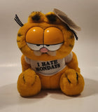 1978, 1981 Dakin Paws Garfield 'I Hate Mondays' 8" Tall Toy Plush Stuffed Character with Tag