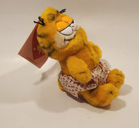 1978 1981 Dakin Paws Garfield Valentines Heart Shorts 7 1/2" Tall Toy Plush Stuffed Character with Tag
