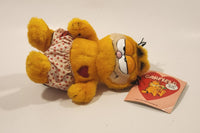 1978 1981 Dakin Paws Garfield Valentines Heart Shorts 7 1/2" Tall Toy Plush Stuffed Character with Tag