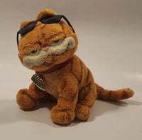 2004 Ty Beanie Babies Paws Garfield 'Cool Cat' with Black Pivoting Sunglasses 7" Tall Toy Plush Stuffed Character