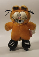 1978 1981 Dakin Paws Garfield with Ice Hockey Skates 8 1/2" Tall Toy Plush Stuffed Character