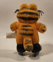 1978 1981 Dakin Paws Garfield with Ice Hockey Skates 8 1/2" Tall Toy Plush Stuffed Character