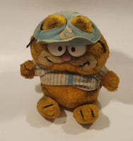 1978 1981 Fun Farm Paws Garfield Baseball Player 9 1/2" Tall Toy Plush Stuffed Character