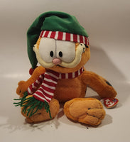 2006 Ty Beanie Buddy Paws Garfield Christmas 12" Tall Toy Plush Stuffed Character with Tag