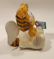 1990 McDonald's M-B Sales Paws Garfield Angel 7" Tall Toy Plush Stuffed Character with Tag