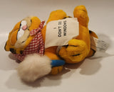 1978 1981 Dakin Paws Garfield Mother's Day Cleaner 'I Don't Do Windows" 9" Tall Toy Plush Stuffed Character with Tag