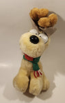 1990 McDonald's M-B Sales Paws Garfield Reindeer 9 1/2" Tall Toy Plush Stuffed Character