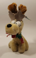 1990 McDonald's M-B Sales Paws Garfield Reindeer 9 1/2" Tall Toy Plush Stuffed Character with Tag