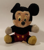 Disneyland Walt Disney World Mickey Mouse Sitting 7 1/2" Tall Toy Plush Stuffed Character