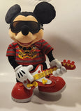 2010 Mattel Fisher Price Disney Mickey Mouse Rock Star with Guitar Animated Sing Moving 14" Tall Toy Plush Stuffed Character