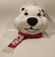 1993 Always Coca Cola Polar Bear 8" Tall Toy Stuffed Plush Mascot with Window Suction Cup Hanging with Tags