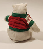 1999 Coca Cola Christmas Polar Bear with Snowflake Sweater 6" Tall Toy Stuffed Plush Mascot