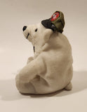 1990s Coca Cola Polar Bear Grey and Black Hat 6" Tall Toy Stuffed Plush Mascot