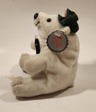 1997 Coca Cola Polar Bear with Green Cap Holding a Bottle 6" Tall Stuff Animal Character Bean Bag Plush with Tags