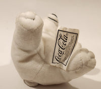 1997 Coca Cola Polar Bear with Green Cap Holding a Bottle 6" Tall Stuff Animal Character Bean Bag Plush with Tags