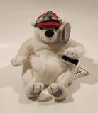 1999 Coca Cola Polar Bear in Plaid Baseball Cap 6" Tall Toy Stuffed Plush Mascot with Tag