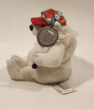 1999 Coca Cola Polar Bear in Plaid Baseball Cap 6" Tall Toy Stuffed Plush Mascot with Tag