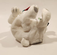 1999 Coca Cola Polar Bear in Plaid Baseball Cap 6" Tall Toy Stuffed Plush Mascot with Tag