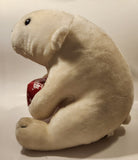 1998 Play By Play Coca Cola Polar Bear Holding Beach Ball 12" Tall Toy Stuffed Plush Mascot