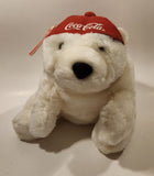 1995 Dakin Cola Polar Bear with Red Hat 12" Tall Toy Stuffed Plush Mascot with Tag