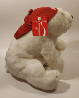 1995 Dakin Cola Polar Bear with Red Hat 12" Tall Toy Stuffed Plush Mascot with Tag