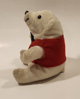 1996 Cola Polar Bear with Red Vest 6" Tall Toy Stuffed Plush Mascot