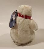 1999 Coca Cola Polar Bear with Red Scarf 6 1/2" Tall Toy Stuffed Plush Mascot with Tag