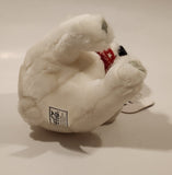 1999 Coca Cola Polar Bear with Red Scarf 6 1/2" Tall Toy Stuffed Plush Mascot with Tag