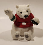 Coca Cola Polar Bear with Red Jersey 6" Tall Toy Stuffed Plush Mascot No Tags