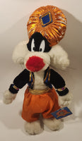 1998 Ace Novelties Warner Bros. Looney Tunes Sylvester The Cat Genie 14 1/2" Tall Toy Stuffed Plush with Tag