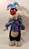 1997 Ace Novelties Warner Bros. Looney Tunes Sylvester The Cat Jester 14" Tall Toy Stuffed Plush