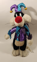 1997 Ace Novelties Warner Bros. Looney Tunes Sylvester The Cat Jester 14" Tall Toy Stuffed Plush