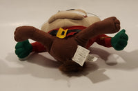 1997 Ace Novelties Warner Bros. Looney Tunes Taz Tasmanian Devil Christmas 9 1/2" Tall Toy Stuffed Plush