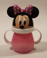 Disney Store Minnie Mouse Head Double Handle Pink Plastic Cup