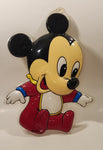 Rare Disney Baby Mickey Mouse 3D Clear Plastic Nursery Wall Decor Hanging