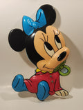 Rare Disney Baby Minnie Mouse with Soother Pacifier 3D Hard Plastic Nursery Wall Decor Hanging