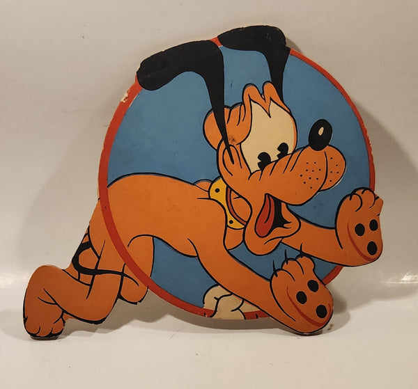 Vintage Walt Disney Productions Pluto Cardboard Wall Decor Hanging